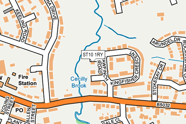 ST10 1RY map - OS OpenMap – Local (Ordnance Survey)
