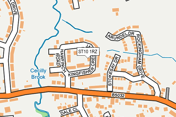 ST10 1RZ map - OS OpenMap – Local (Ordnance Survey)