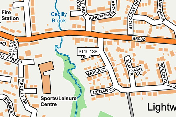 ST10 1SB map - OS OpenMap – Local (Ordnance Survey)