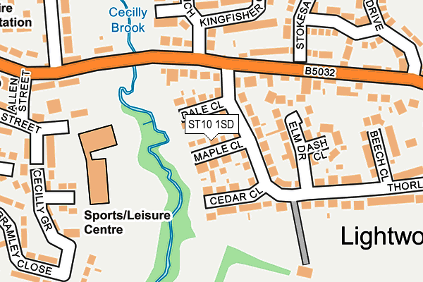 ST10 1SD map - OS OpenMap – Local (Ordnance Survey)