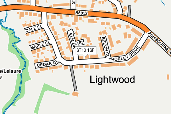 ST10 1SF map - OS OpenMap – Local (Ordnance Survey)