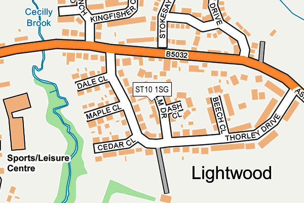 ST10 1SG map - OS OpenMap – Local (Ordnance Survey)