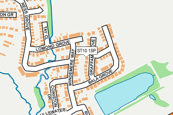 ST10 1SP map - OS OpenMap – Local (Ordnance Survey)