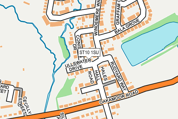 ST10 1SU map - OS OpenMap – Local (Ordnance Survey)