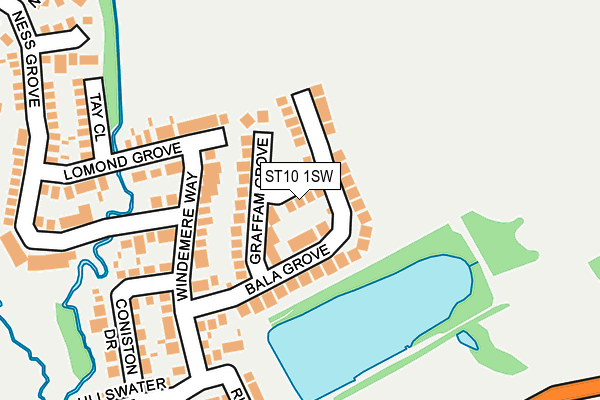 ST10 1SW map - OS OpenMap – Local (Ordnance Survey)