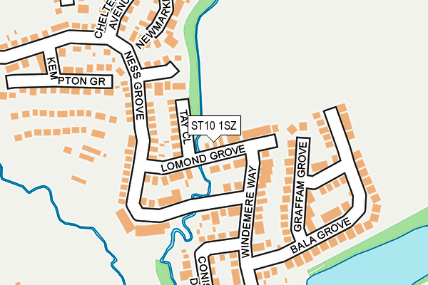 ST10 1SZ map - OS OpenMap – Local (Ordnance Survey)