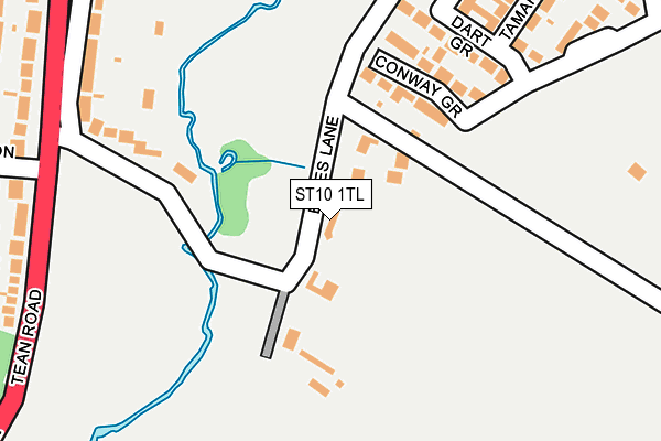 ST10 1TL map - OS OpenMap – Local (Ordnance Survey)