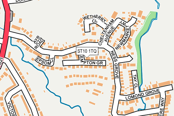 ST10 1TQ map - OS OpenMap – Local (Ordnance Survey)