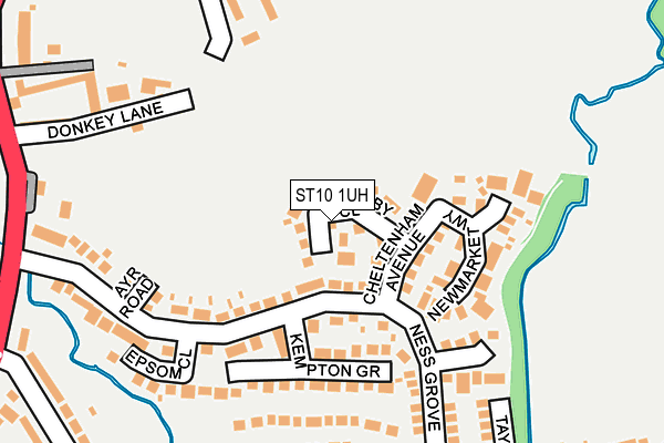 ST10 1UH map - OS OpenMap – Local (Ordnance Survey)