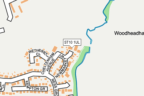 ST10 1UL map - OS OpenMap – Local (Ordnance Survey)