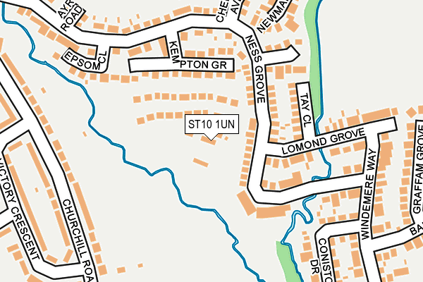 ST10 1UN map - OS OpenMap – Local (Ordnance Survey)