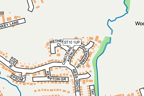 ST10 1UP map - OS OpenMap – Local (Ordnance Survey)