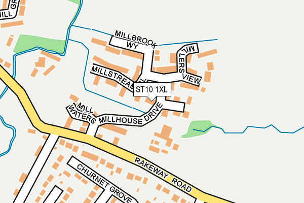 ST10 1XL map - OS OpenMap – Local (Ordnance Survey)