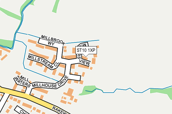 ST10 1XP map - OS OpenMap – Local (Ordnance Survey)