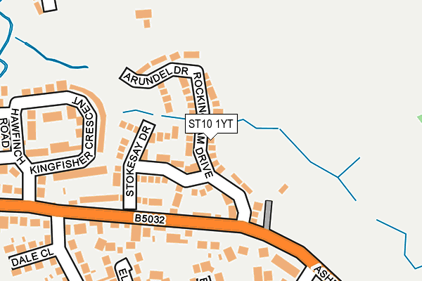 ST10 1YT map - OS OpenMap – Local (Ordnance Survey)