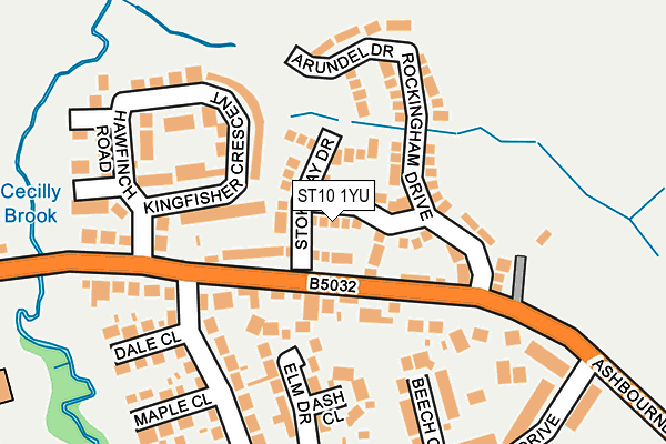 ST10 1YU map - OS OpenMap – Local (Ordnance Survey)