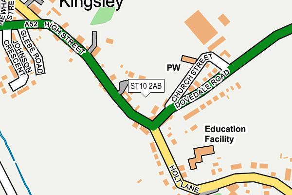 ST10 2AB map - OS OpenMap – Local (Ordnance Survey)