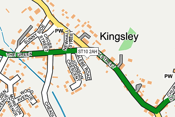 ST10 2AH map - OS OpenMap – Local (Ordnance Survey)