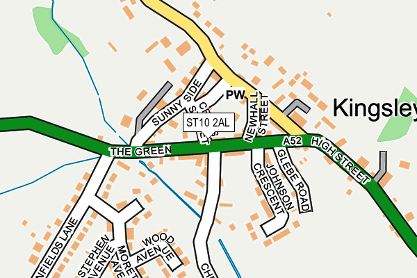 ST10 2AL map - OS OpenMap – Local (Ordnance Survey)