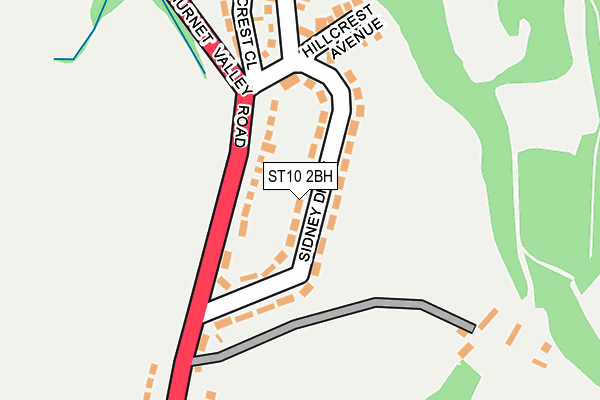 ST10 2BH map - OS OpenMap – Local (Ordnance Survey)