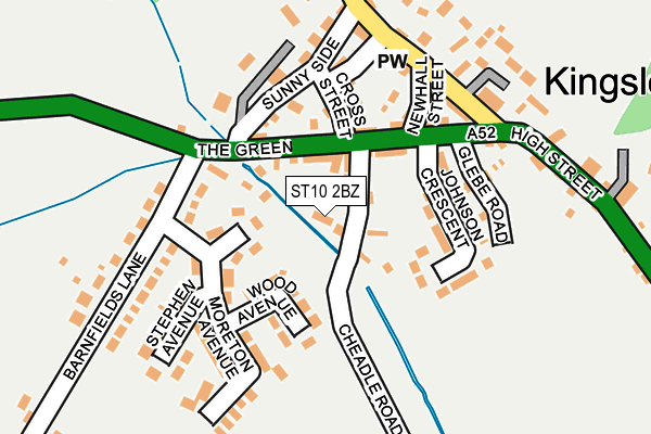 ST10 2BZ map - OS OpenMap – Local (Ordnance Survey)