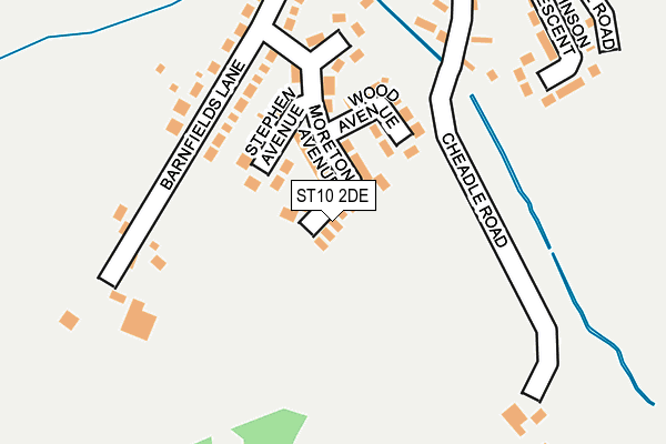 ST10 2DE map - OS OpenMap – Local (Ordnance Survey)
