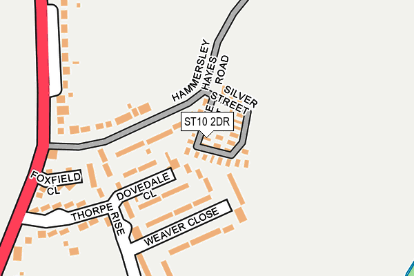 ST10 2DR map - OS OpenMap – Local (Ordnance Survey)