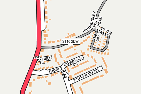 ST10 2DW map - OS OpenMap – Local (Ordnance Survey)