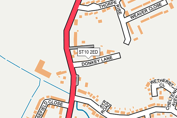 ST10 2ED map - OS OpenMap – Local (Ordnance Survey)