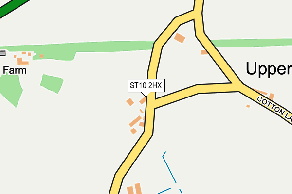 ST10 2HX map - OS OpenMap – Local (Ordnance Survey)