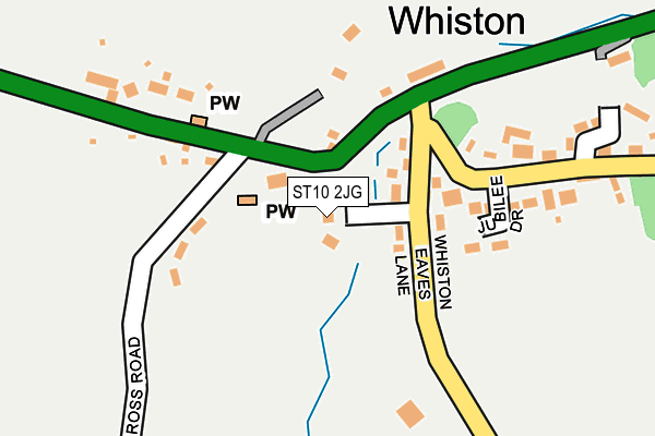 ST10 2JG map - OS OpenMap – Local (Ordnance Survey)