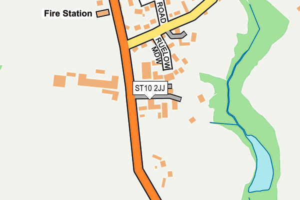 ST10 2JJ map - OS OpenMap – Local (Ordnance Survey)