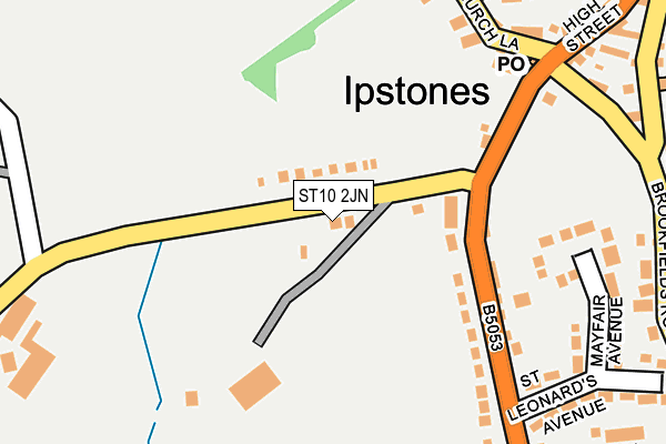 ST10 2JN map - OS OpenMap – Local (Ordnance Survey)