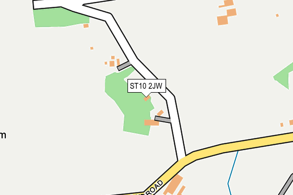 ST10 2JW map - OS OpenMap – Local (Ordnance Survey)