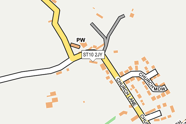 ST10 2JY map - OS OpenMap – Local (Ordnance Survey)