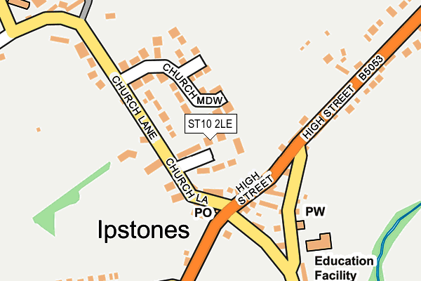 ST10 2LE map - OS OpenMap – Local (Ordnance Survey)