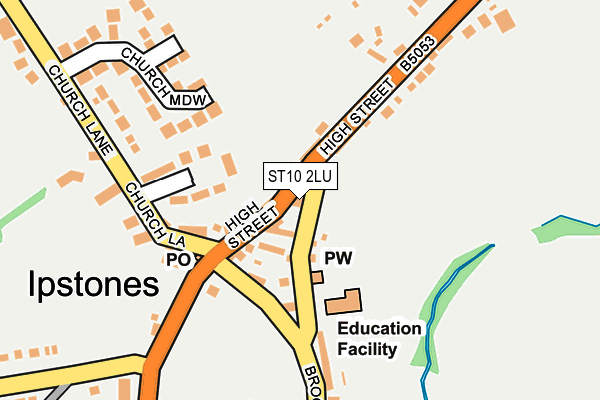 ST10 2LU map - OS OpenMap – Local (Ordnance Survey)