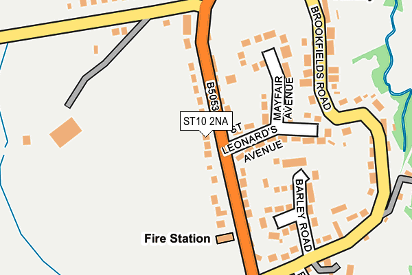 ST10 2NA map - OS OpenMap – Local (Ordnance Survey)