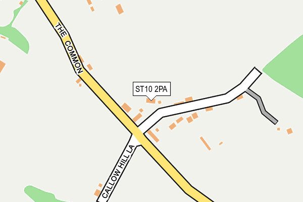 ST10 2PA map - OS OpenMap – Local (Ordnance Survey)