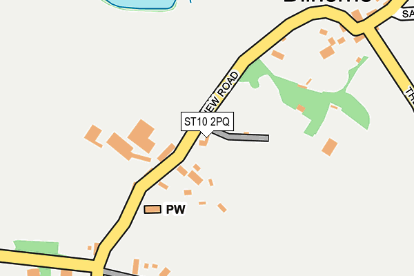 ST10 2PQ map - OS OpenMap – Local (Ordnance Survey)