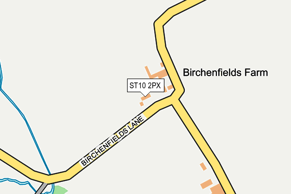 ST10 2PX map - OS OpenMap – Local (Ordnance Survey)