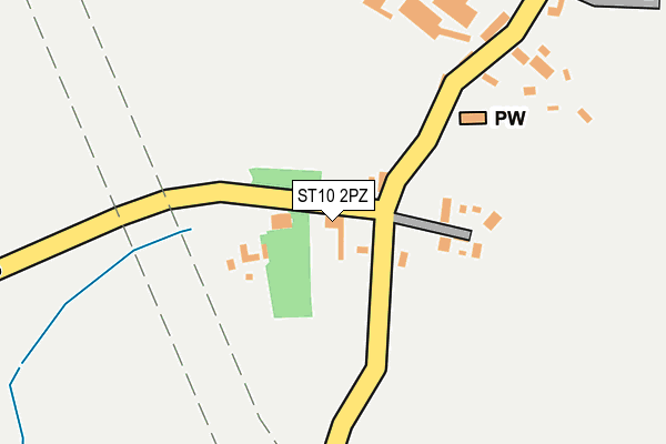 ST10 2PZ map - OS OpenMap – Local (Ordnance Survey)