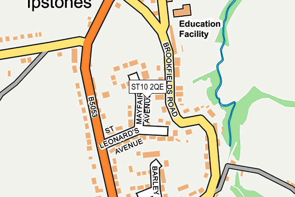 ST10 2QE map - OS OpenMap – Local (Ordnance Survey)