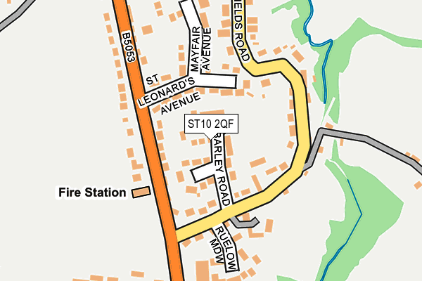 ST10 2QF map - OS OpenMap – Local (Ordnance Survey)