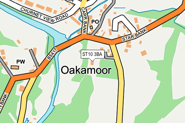 ST10 3BA map - OS OpenMap – Local (Ordnance Survey)