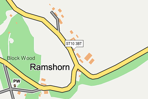 ST10 3BT map - OS OpenMap – Local (Ordnance Survey)