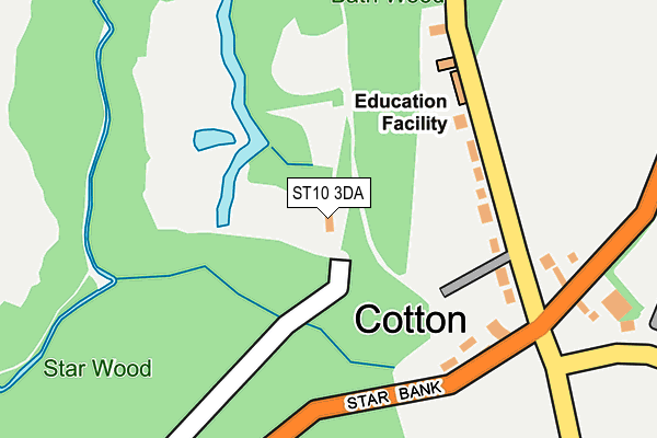 ST10 3DA map - OS OpenMap – Local (Ordnance Survey)
