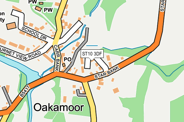 ST10 3DF map - OS OpenMap – Local (Ordnance Survey)