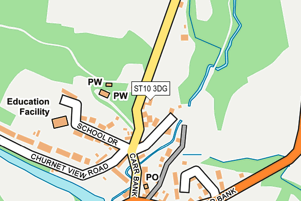 ST10 3DG map - OS OpenMap – Local (Ordnance Survey)
