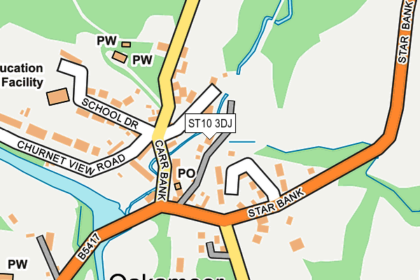 ST10 3DJ map - OS OpenMap – Local (Ordnance Survey)